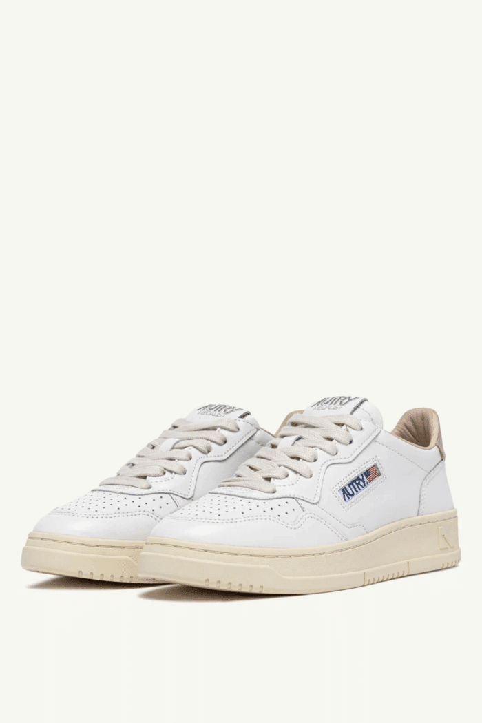 Sneakers Medalist Cuir Blanc Beige