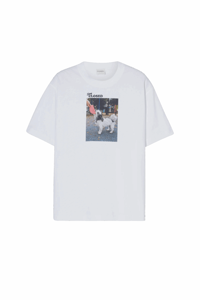 Tee-Shirt Imprimé Coton Blanc