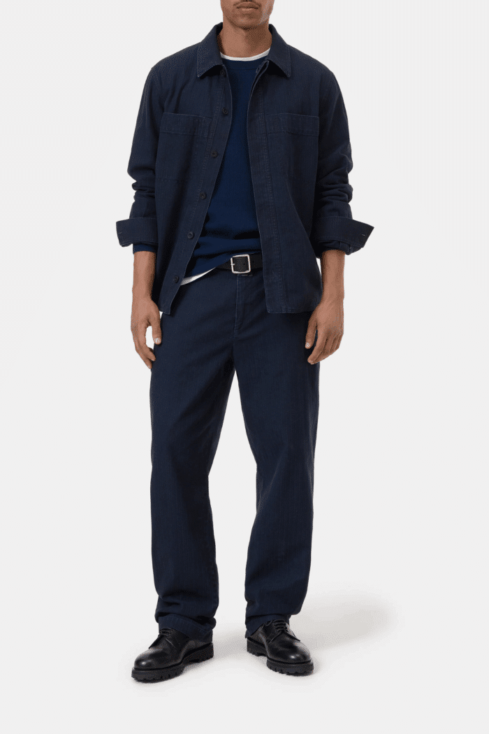 Chemise Coton Bleu Foncé