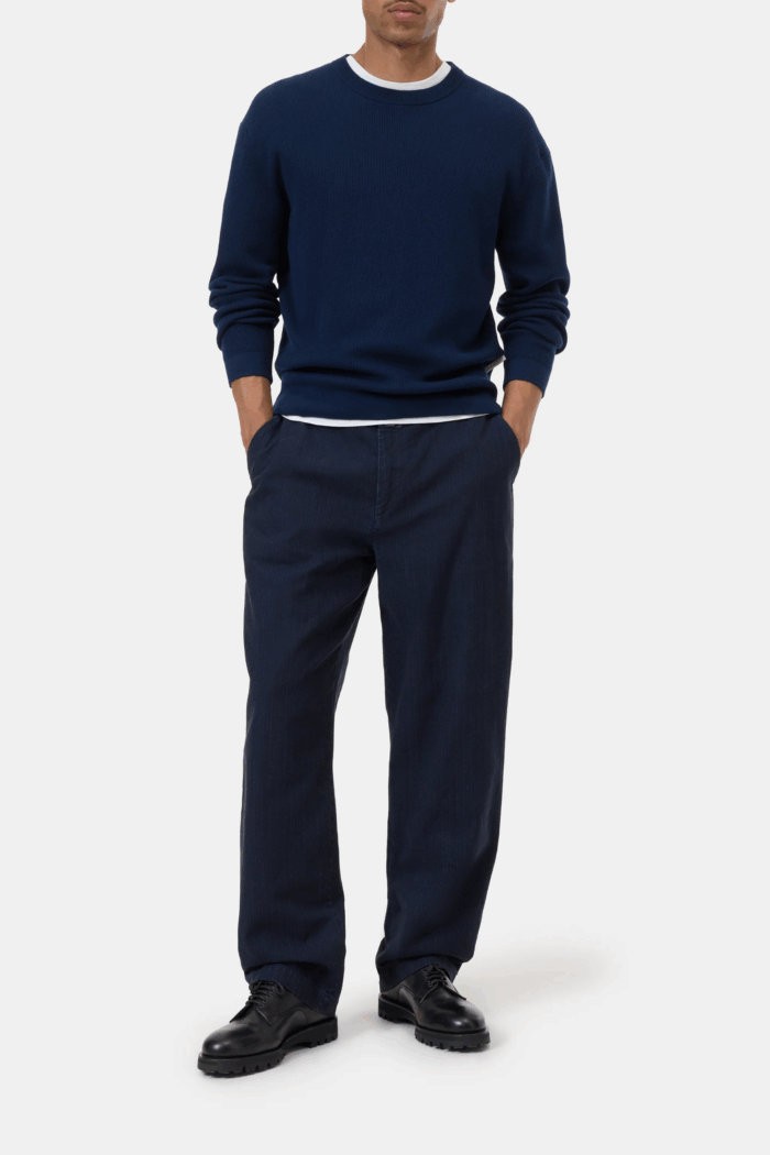 Pull Maille Fine Bleu Encre