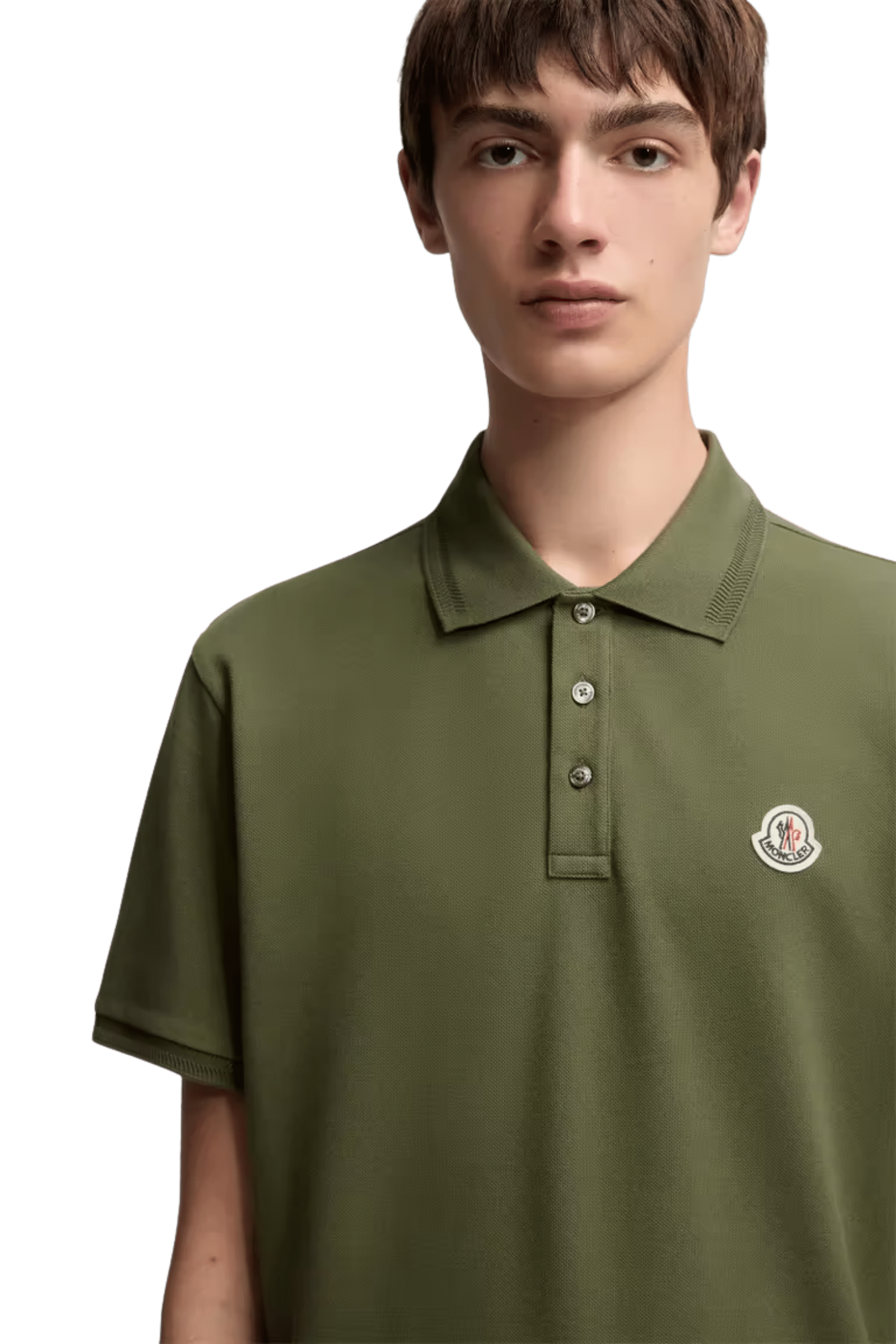 Polo Vert Logo Tricolore