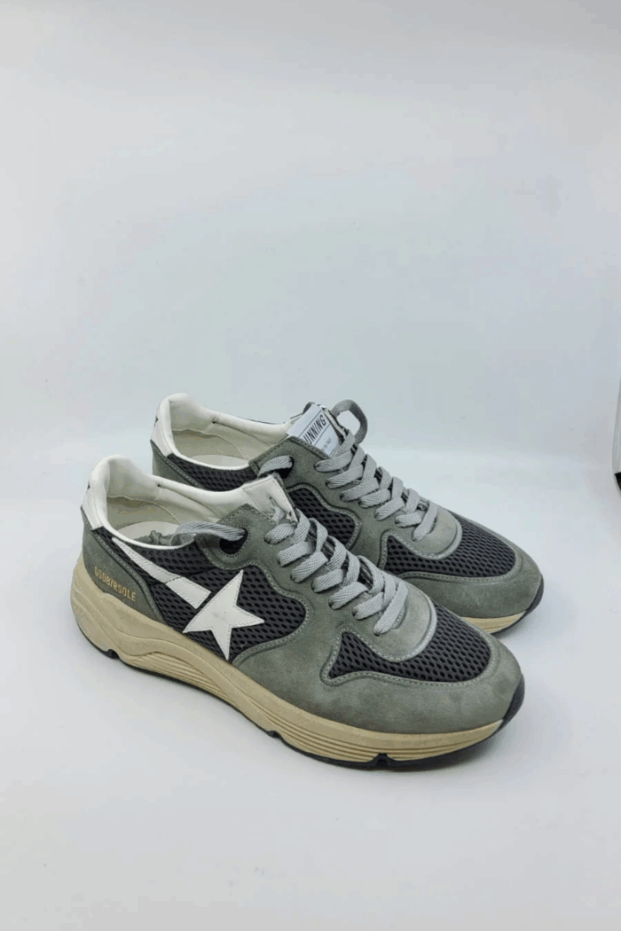 Sneakers Running Sole Vert Gris Blanc