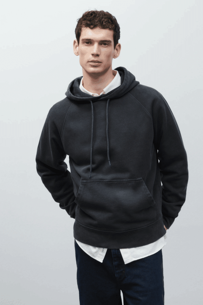 Sweat Capuche Coton Noir