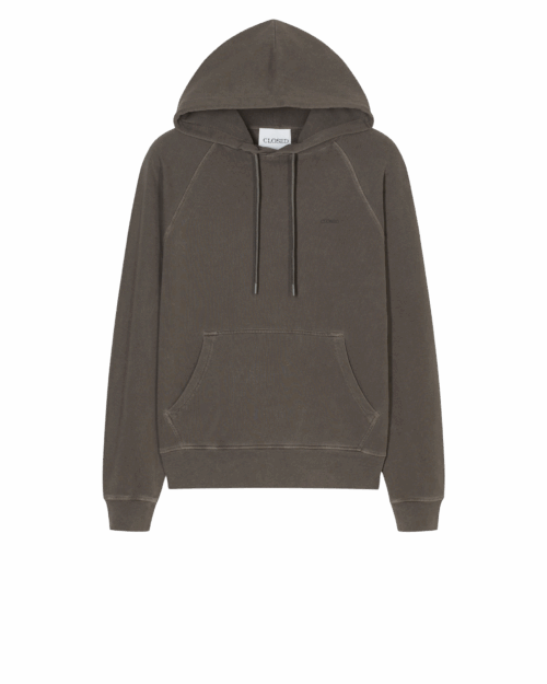 Sweat Capuche Coton Vert Marais