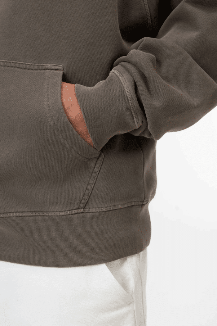 Sweat Capuche Coton Vert Marais
