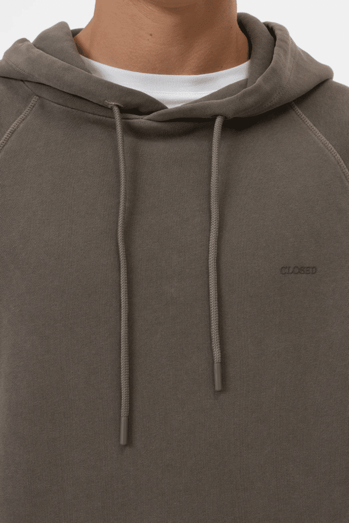 Sweat Capuche Coton Vert Marais