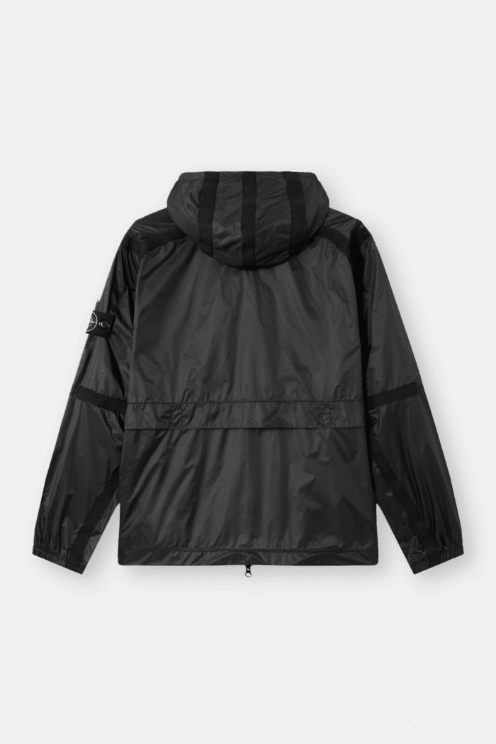 Blouson Capuche Nylon Gris