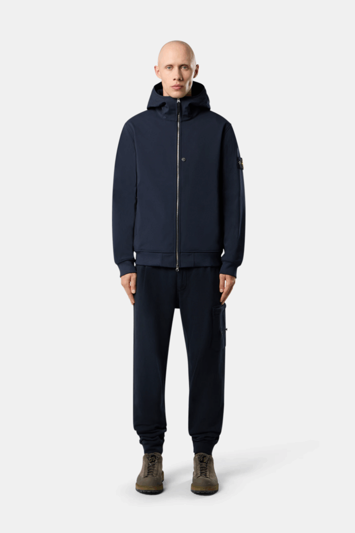 Blouson Léger Capuche Bleu Marine