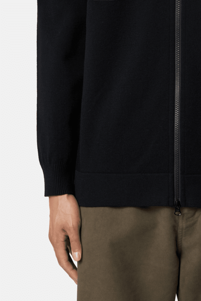 Cardigan Zippé Laine Marine