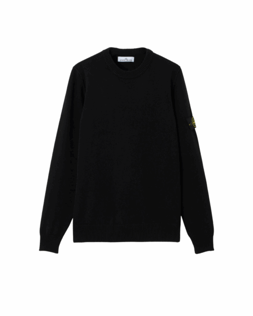 Pull Col Rond Laine Noir
