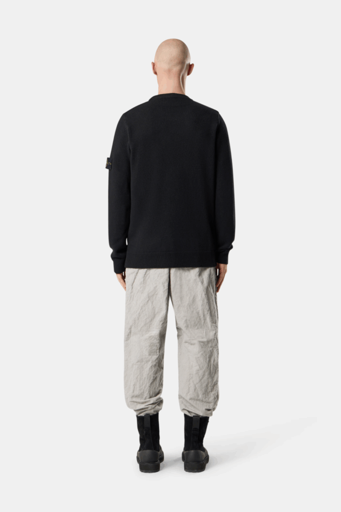 Pull Col Rond Laine Noir