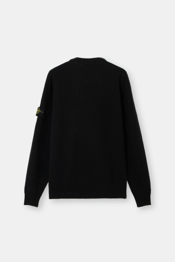 Pull Col Rond Laine Noir