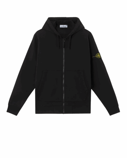 Hoodie Zippé Coton Noir
