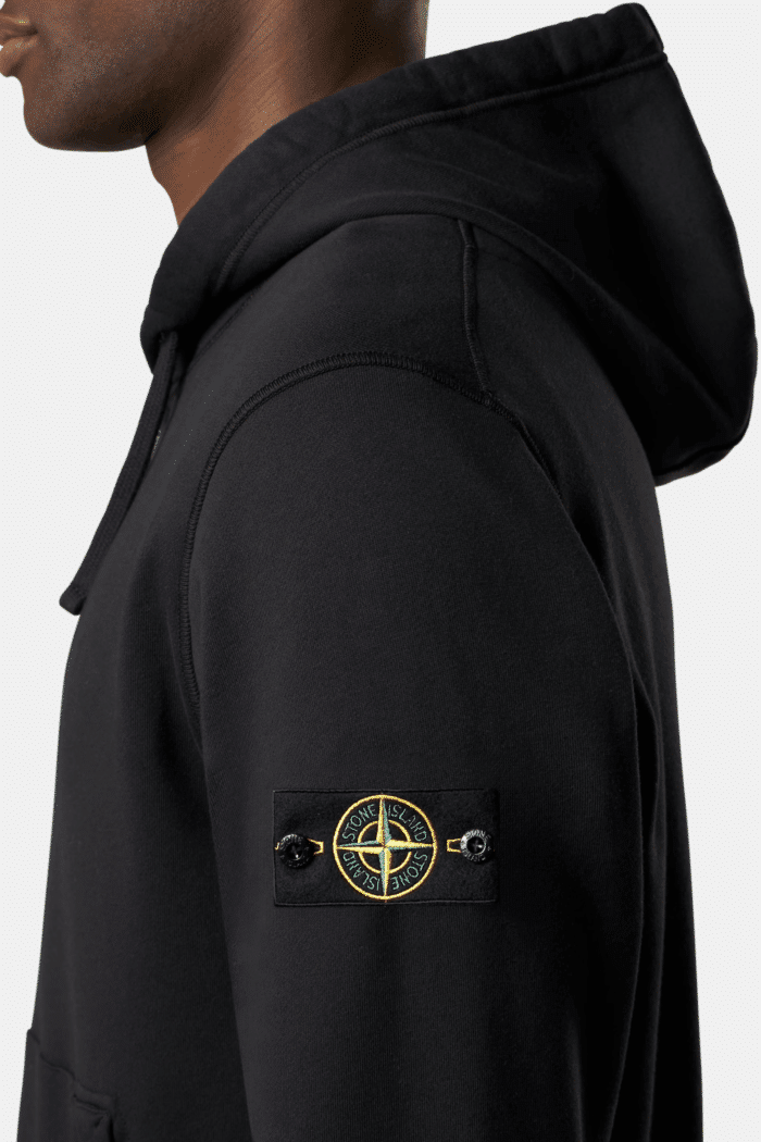 Hoodie Zippé Coton Noir