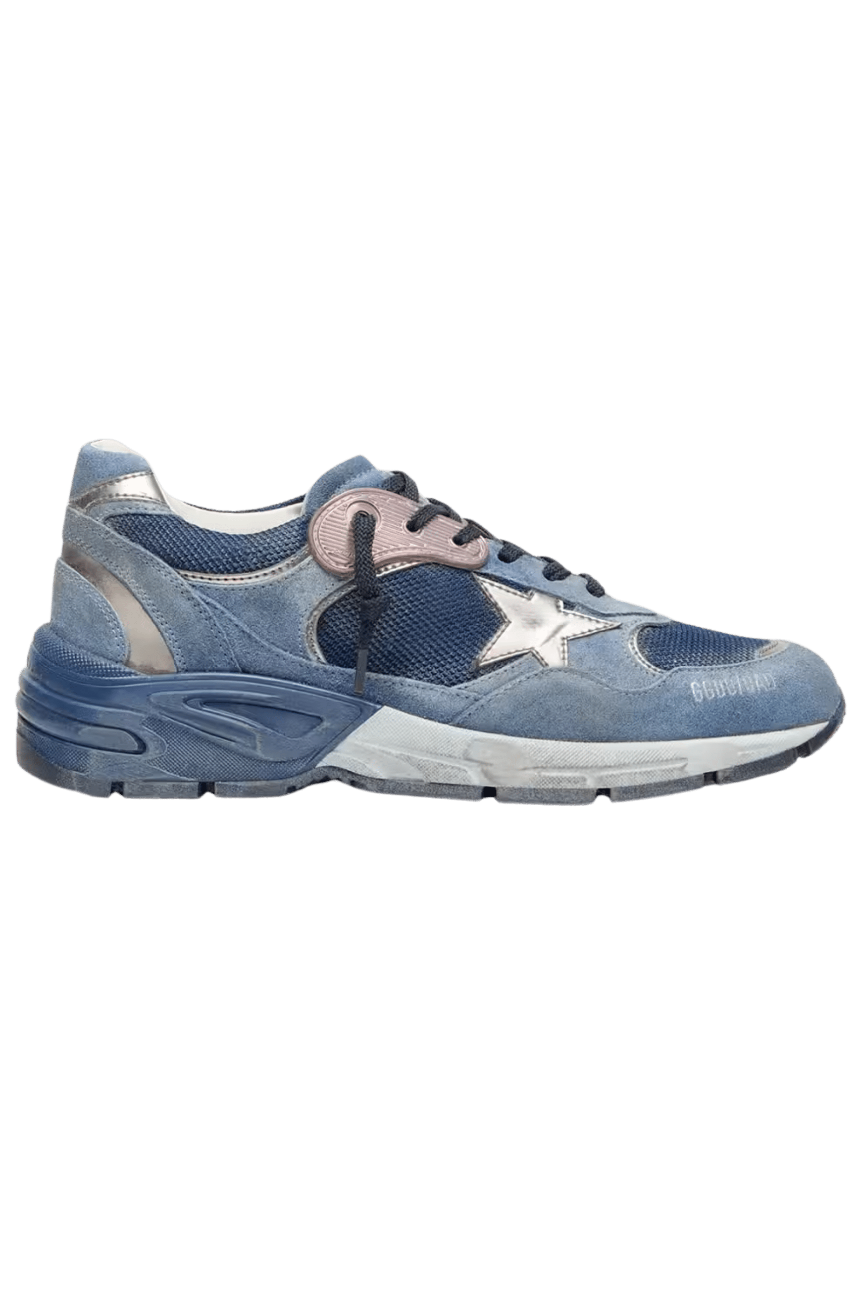 Sneakers Running Dad Bleu Denim Étoile Argent