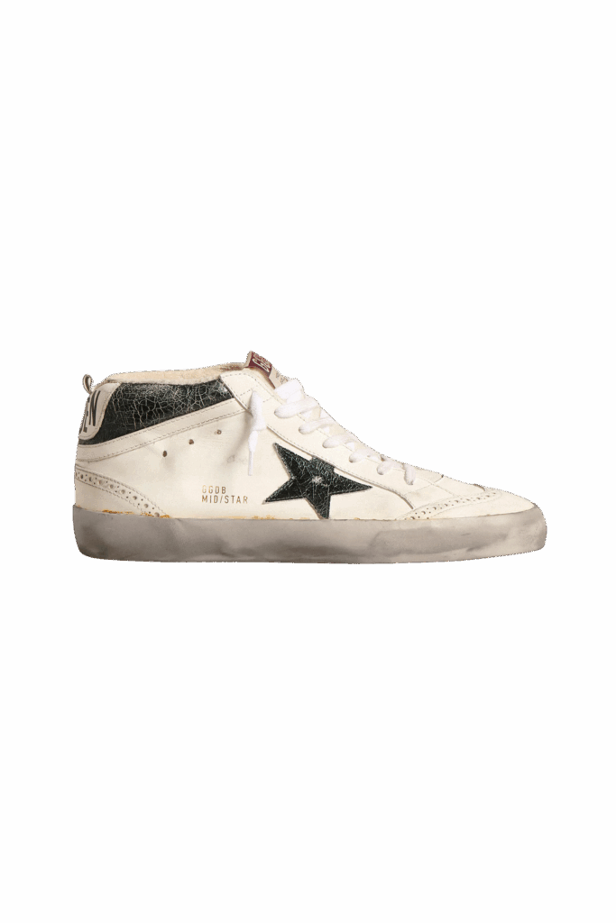Sneakers Mid Star Étoile Verte Virgule Blanche