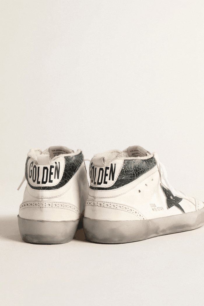 Sneakers Mid Star Étoile Verte Virgule Blanche