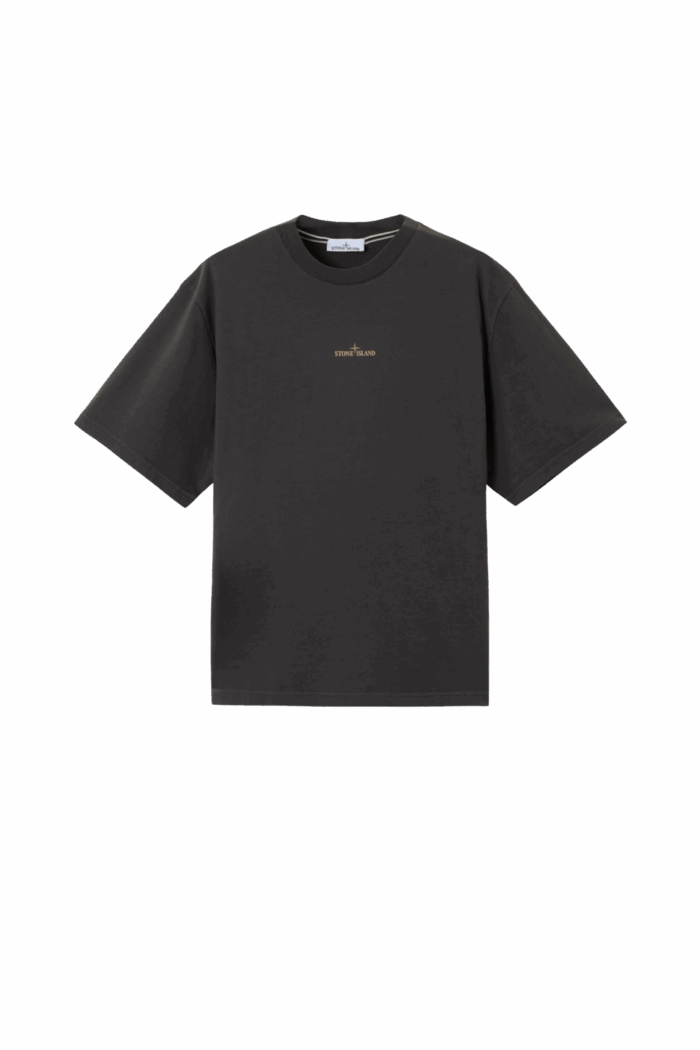 Tee-Shirt Logo Coton Gris Plomb