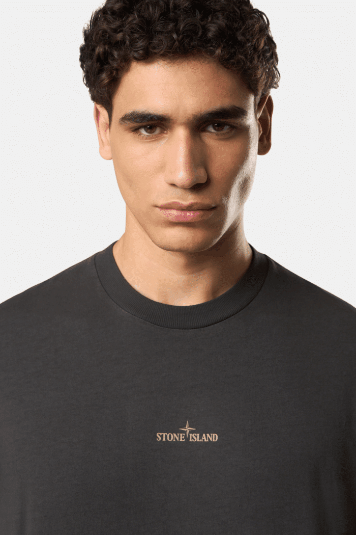 Tee-Shirt Logo Coton Gris Plomb