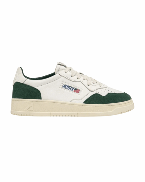 Sneakers Medalist Cuir Blanc Daim Vert