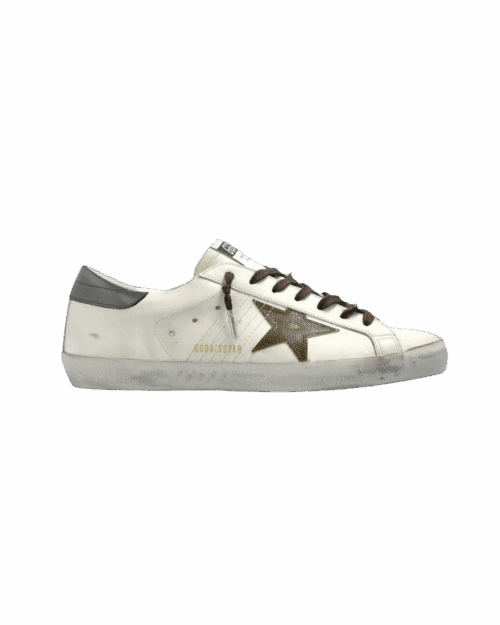 Sneakers Super-Star Blanc Kaki Gris