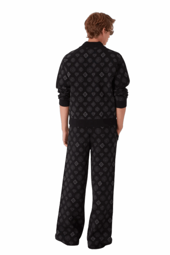 Bomber Jacquard Monogrammé Noir