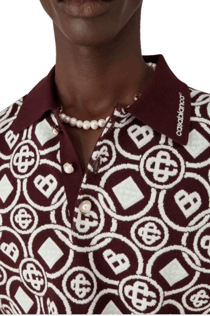 Polo Tricot Coton Monogrammé – Image 3