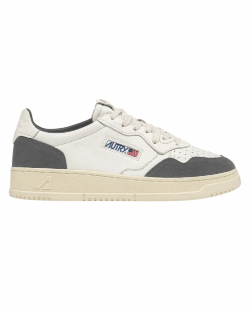Sneakers Medalist Cuir Blanc Daim Gris