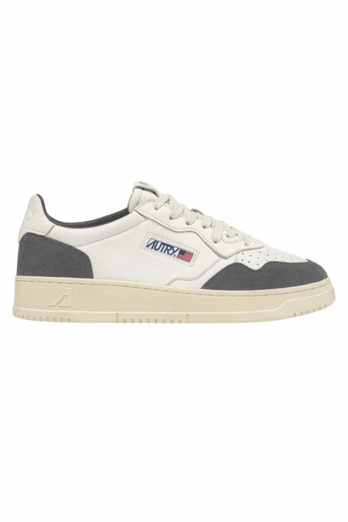 Sneakers Medalist Cuir Blanc Daim Gris