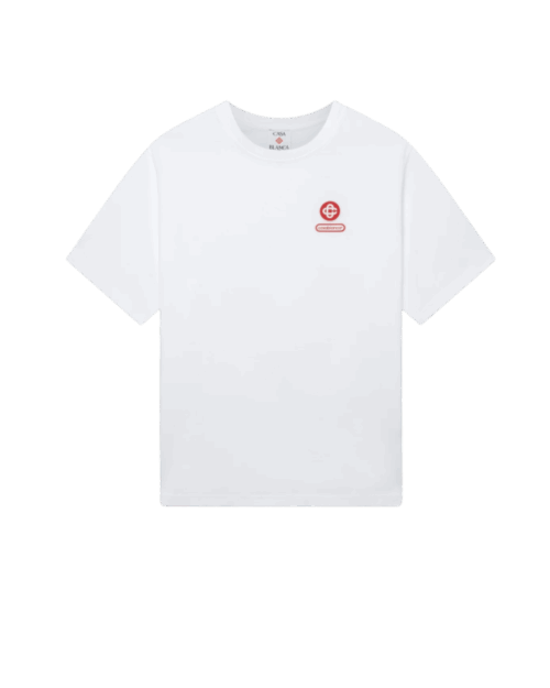Tee-Shirt Patch Logo Coton Blanc
