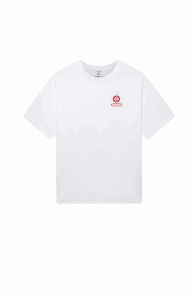Tee-Shirt Patch Logo Coton Blanc