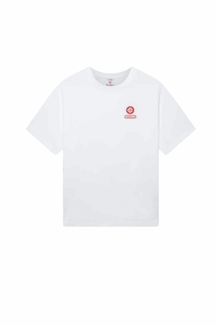 Tee-Shirt Patch Logo Coton Blanc