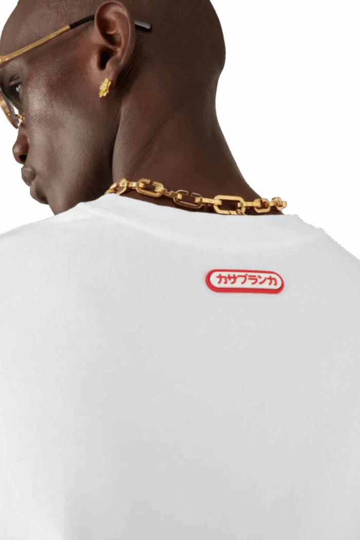 Tee-Shirt Patch Logo Coton Blanc