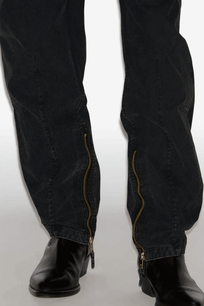 Pantalon Tils Coton Noir Délavé