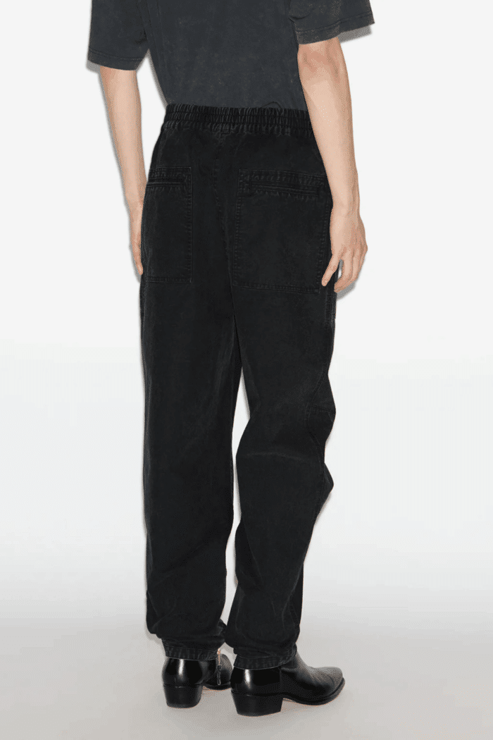 Pantalon Tils Coton Noir Délavé