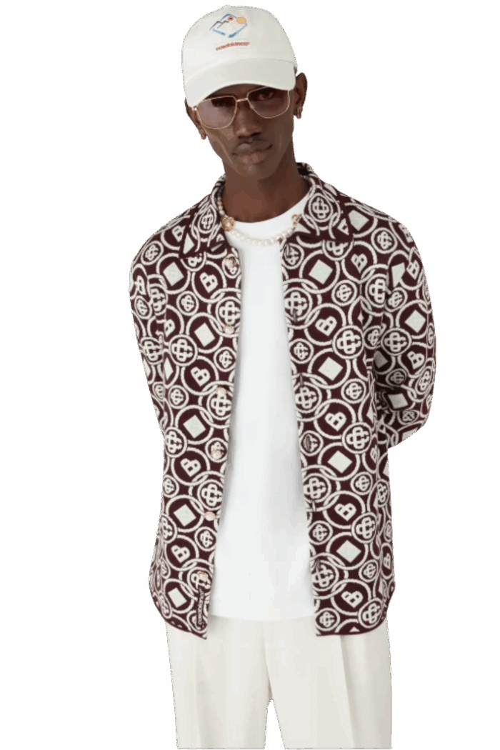 Chemise Tricot de Coton Monogrammé