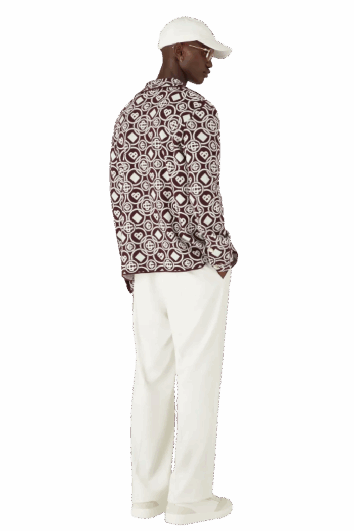Chemise Tricot de Coton Monogrammé