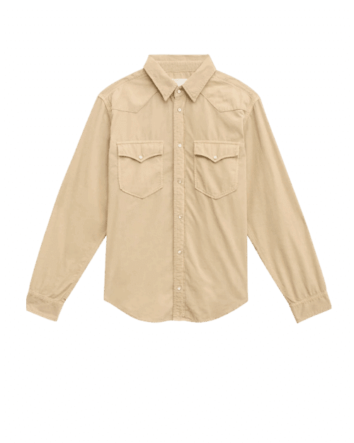 Chemise Vasco Velours Côtelé Beige