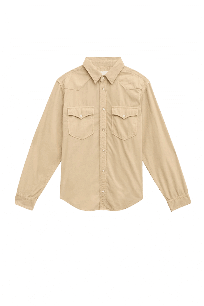 Chemise Vasco Velours Côtelé Beige