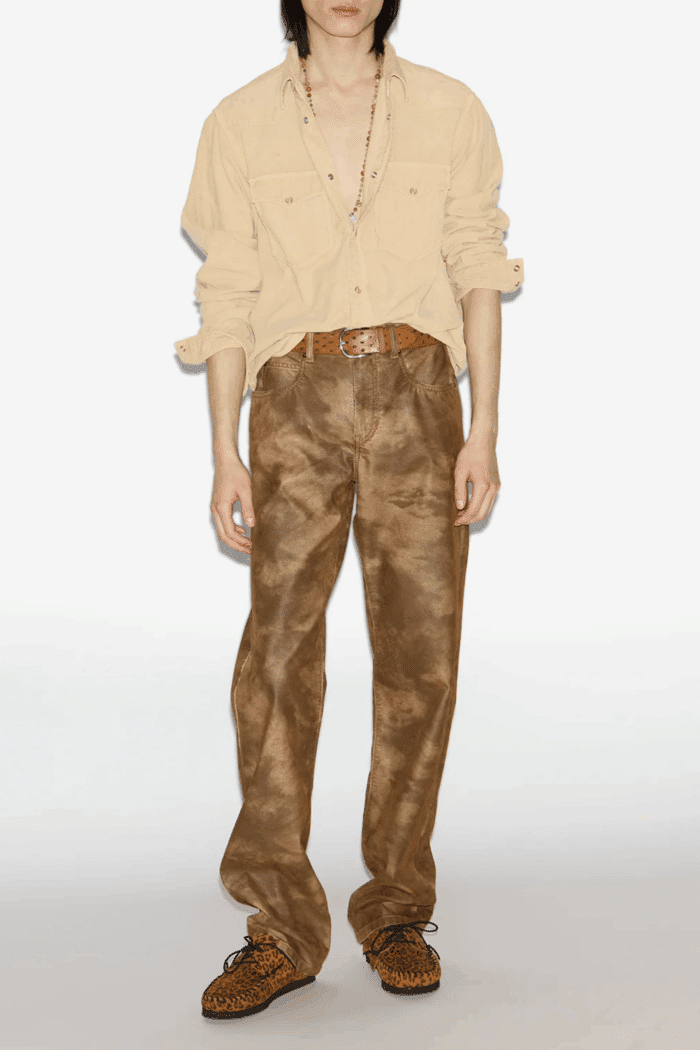 Chemise Vasco Velours Côtelé Beige