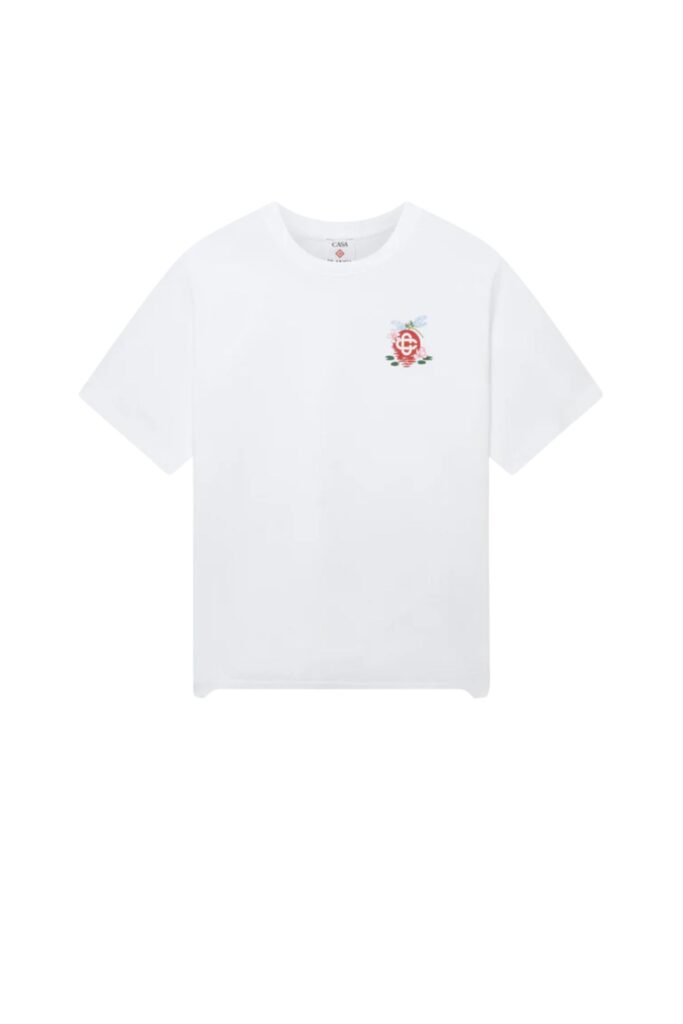 Tee-Shirt Floral Dragonfly Blanc