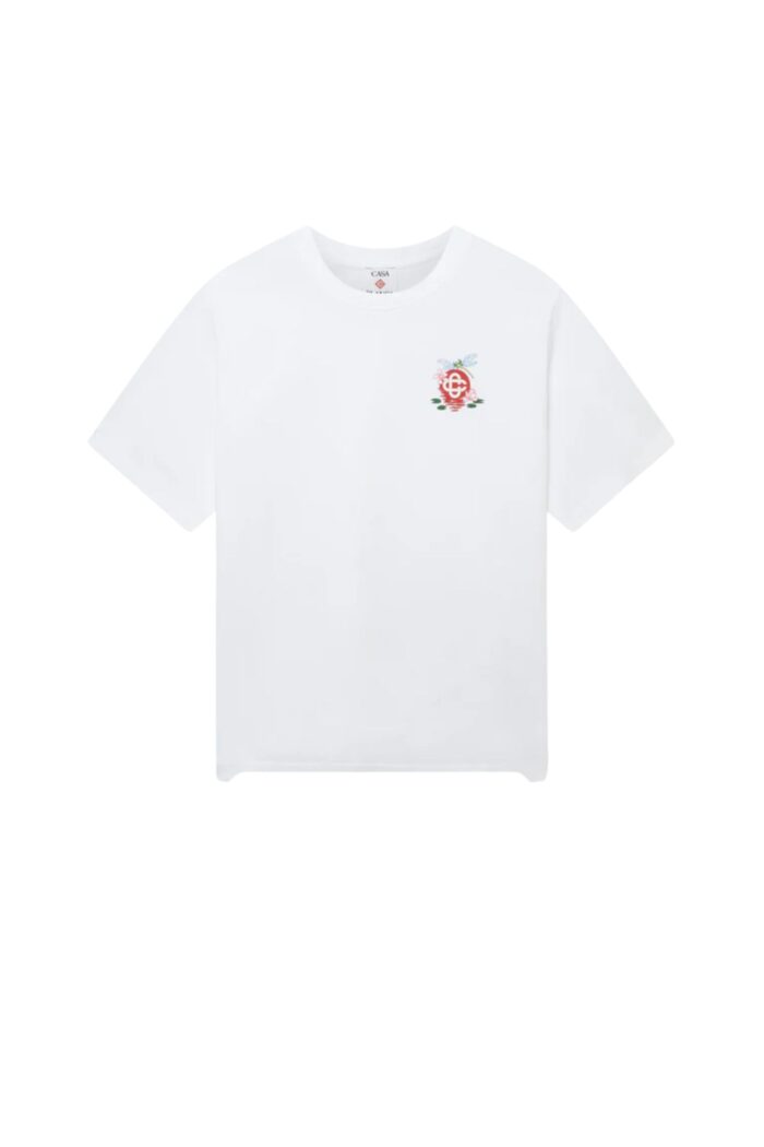 Tee-Shirt Floral Dragonfly Blanc
