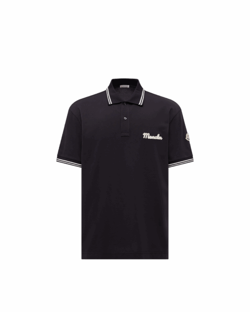 Polo Coton Marine Logo Brodé