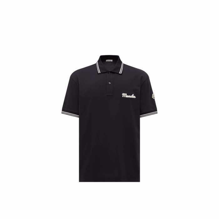 Polo Coton Marine Logo Brodé