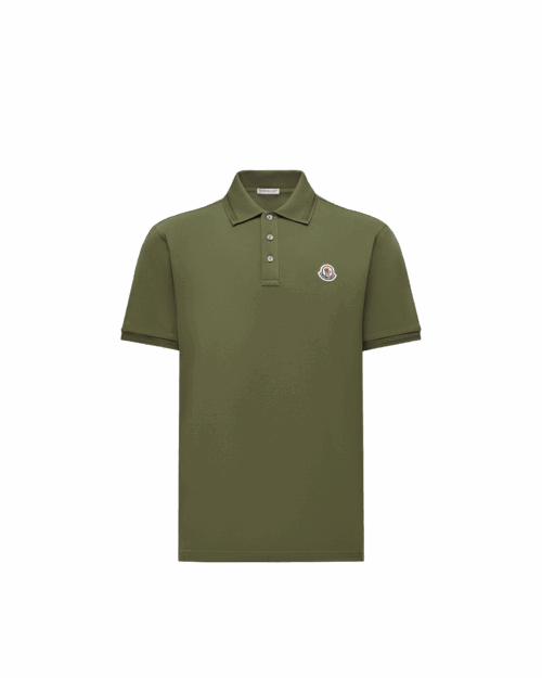 Polo Vert Logo Tricolore