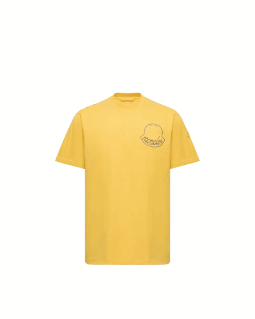 Tee-Shirt Jaune Logo Marron