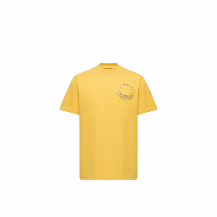 Tee-Shirt Jaune Logo Marron