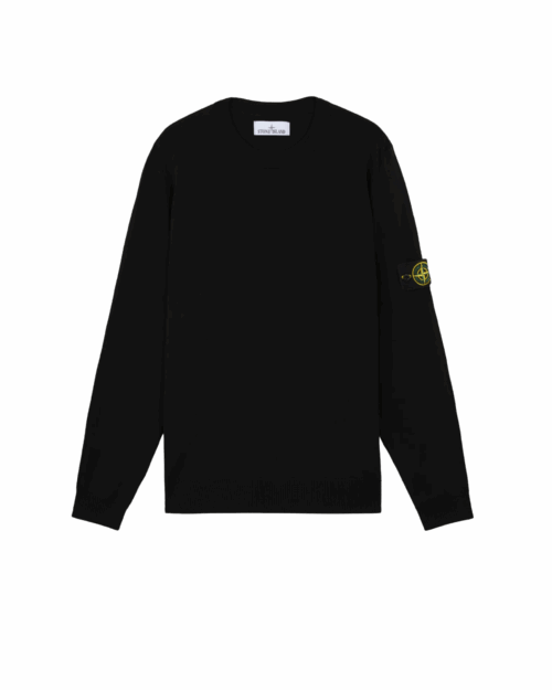 Pull Col Rond Laine Noir
