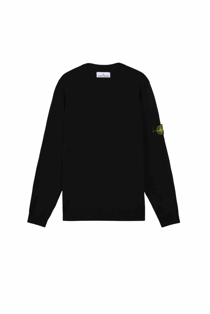 Pull Col Rond Laine Noir