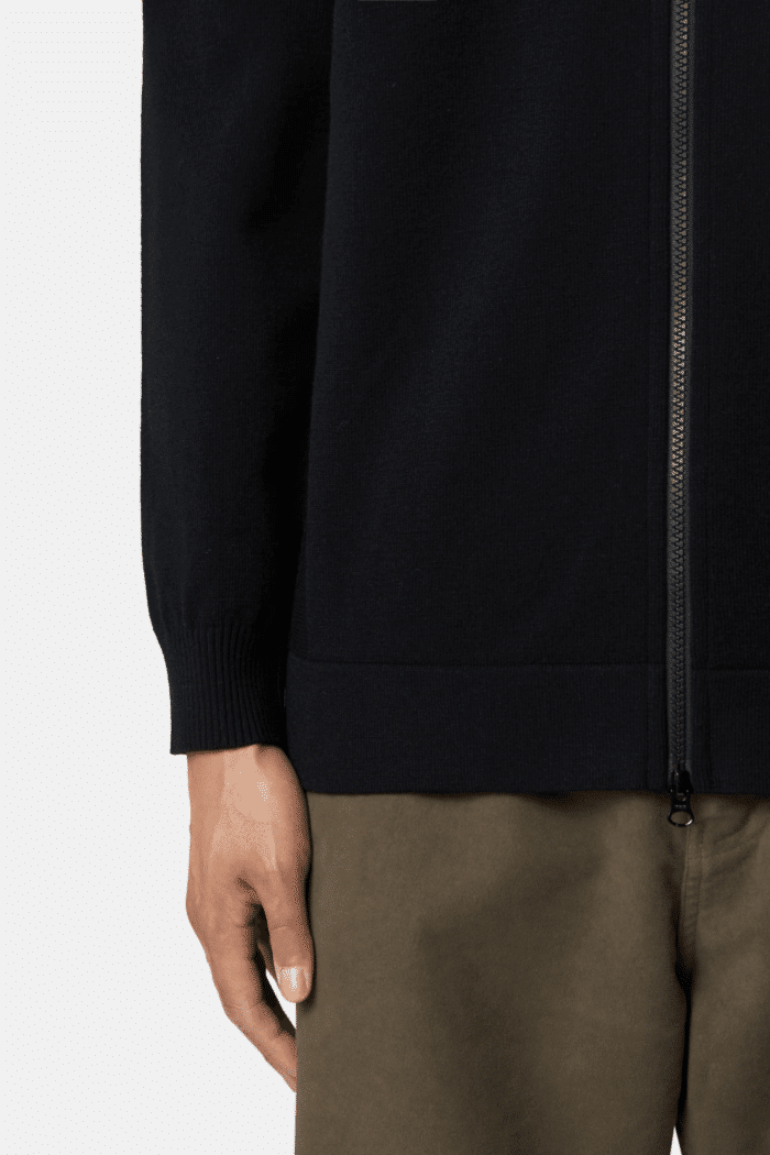 Cardigan Zippé Laine Noir – Image 3